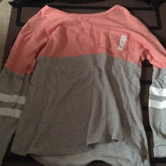 Tops - Pink and grey long sleeved shirt